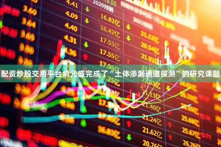 配资炒股交易平台俞元盛完成了“土体渗漏通道探测”的研究课题